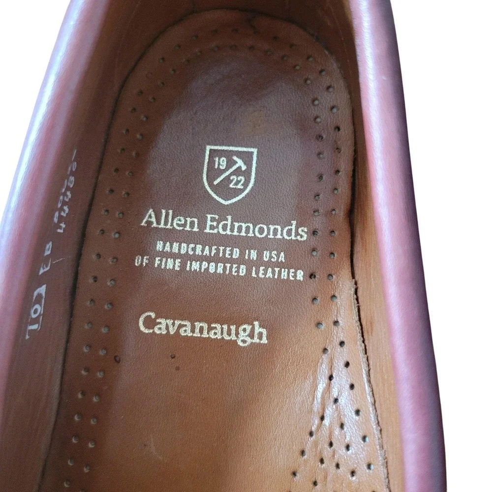 Allen Edmonds CAVANAUGH Oxblood Leather Pinch Penny Classic‎ Loafers 10B USA